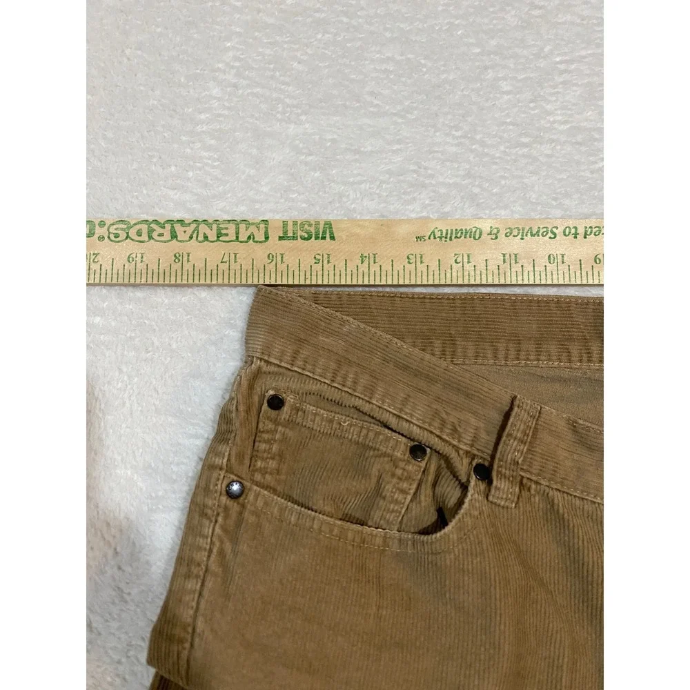 Chaps Mens Corduroy Pants Tan Brown Straight Leg Fit 32x34 5NW/32X34